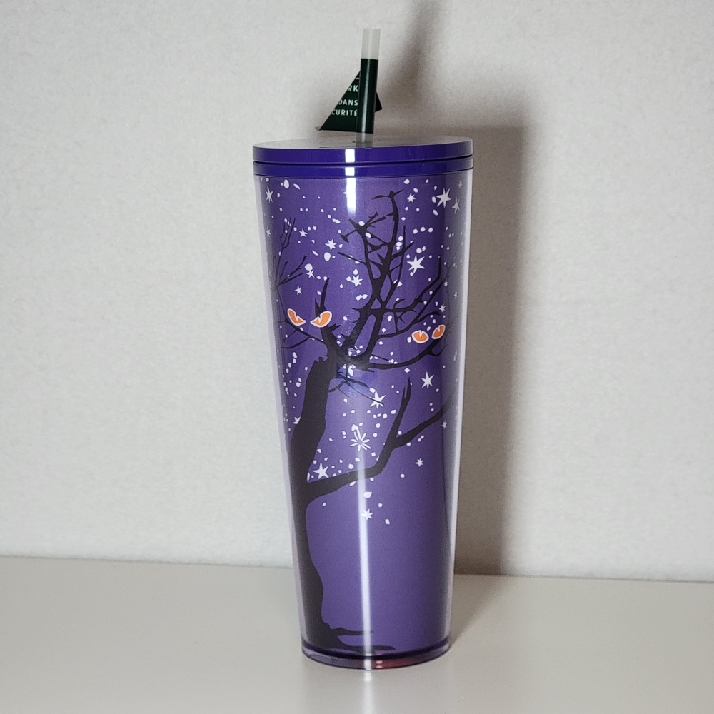 Starbucks 2022 Halloween Spooky Eyes Glow In The Dark Venti Cold Cup Tumbler